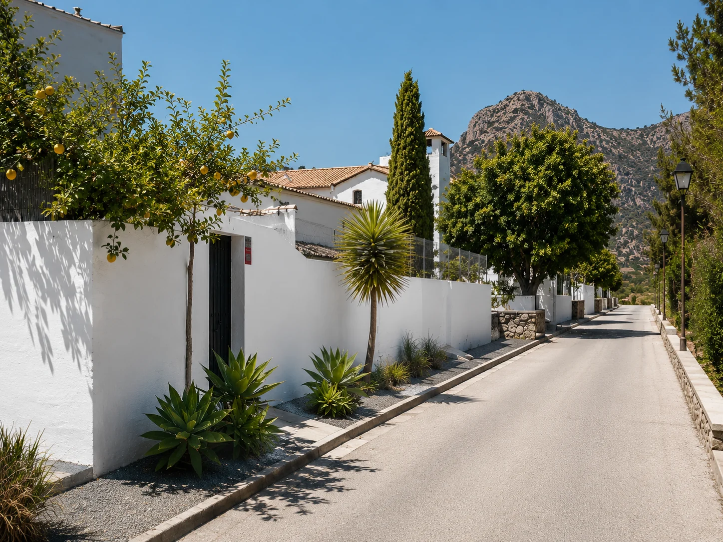 Mediterranean street in inland Andalucía
